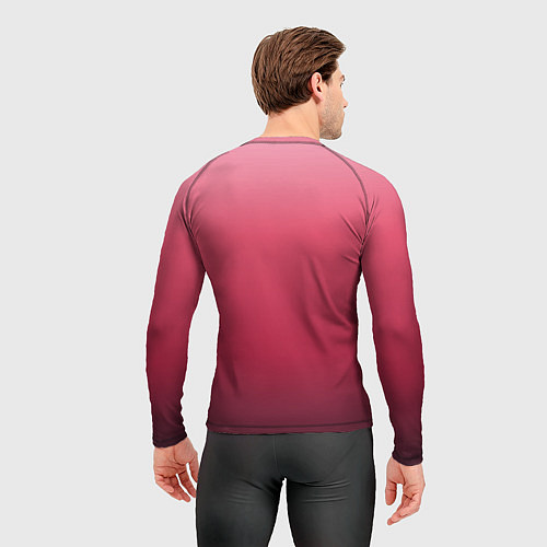 Мужской рашгард Градиент гранатовый / 3D-принт – фото 4