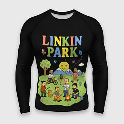 Рашгард мужской Linkin Park, мультяшный стиль, цвет: 3D-принт