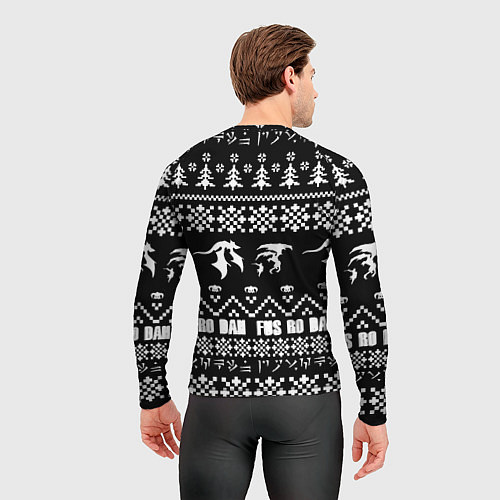 Мужской рашгард Doom x elders scrolls pattern / 3D-принт – фото 4