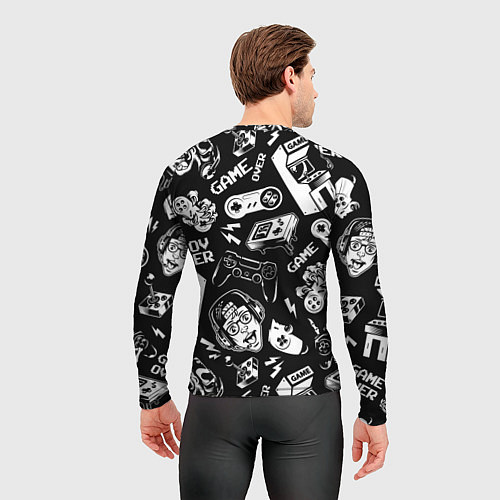 Мужской рашгард Retro gamer pattern / 3D-принт – фото 4