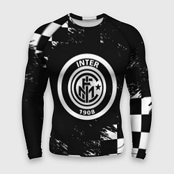 Рашгард мужской Inter клетка краски, цвет: 3D-принт