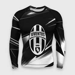 Рашгард мужской Juventus geometry stripes black, цвет: 3D-принт