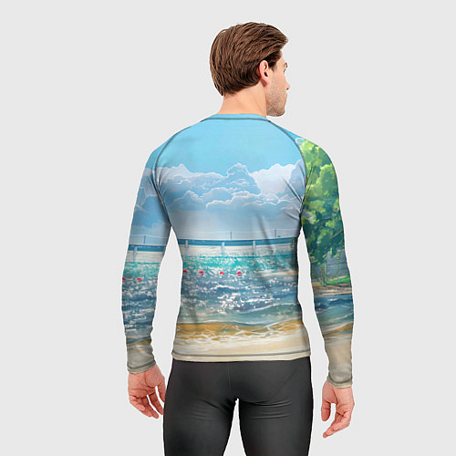 Мужской рашгард Бегемотик в плавательном круге с уточкой / 3D-принт – фото 4