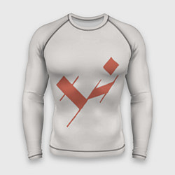 Рашгард мужской Три буквы: красные, цвет: 3D-принт