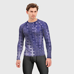 Рашгард мужской Геометрический градиент фиолетовый, цвет: 3D-принт — фото 2