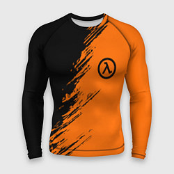 Рашгард мужской Half Life - black and orange, цвет: 3D-принт