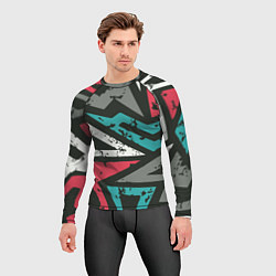 Рашгард мужской Геометрический узор, цвет: 3D-принт — фото 2