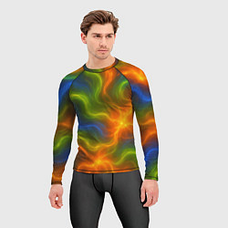 Рашгард мужской Разноцветный дым, цвет: 3D-принт — фото 2