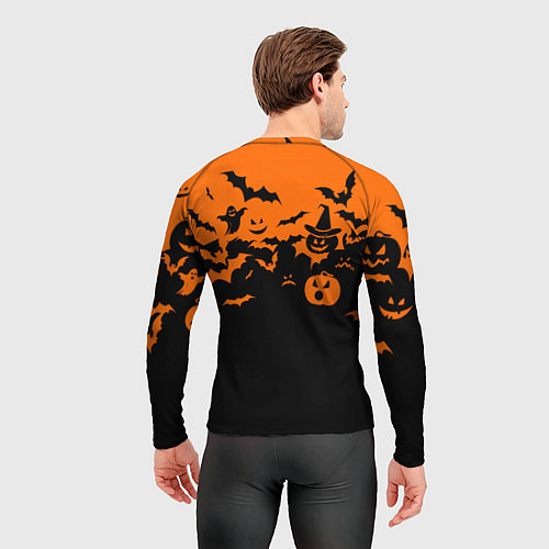 Мужской рашгард Хэллоуин тыквы и призраки / 3D-принт – фото 4