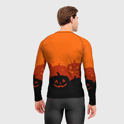Мужской рашгард Хэллоуин счастливые тыквы / 3D-принт – фото 4
