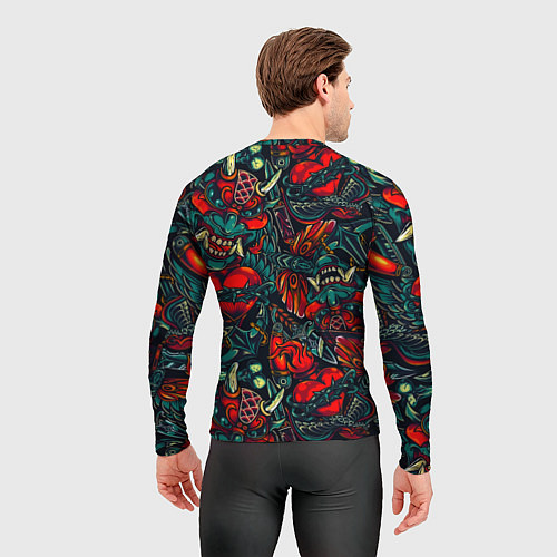 Мужской рашгард Barcelona japan tatoo / 3D-принт – фото 4