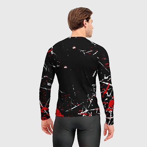 Мужской рашгард Liverpool штрихи красок / 3D-принт – фото 4