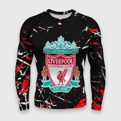 Рашгард мужской Liverpool штрихи красок, цвет: 3D-принт