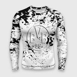 Рашгард мужской Borussia черно белые краски, цвет: 3D-принт