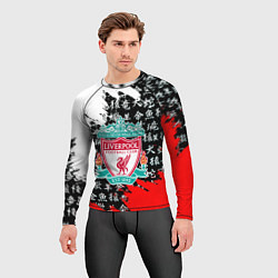 Рашгард мужской Ливерпуль китайские символы краски, цвет: 3D-принт — фото 2