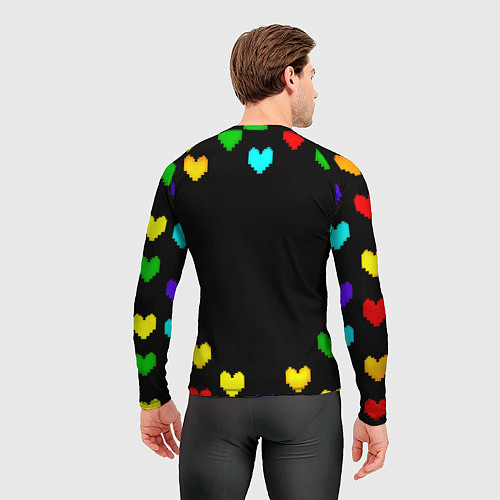 Мужской рашгард Ливерпуль пиксельные сердца / 3D-принт – фото 4