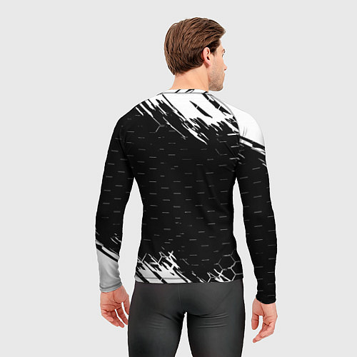 Мужской рашгард Napoli краски соты текстура / 3D-принт – фото 4