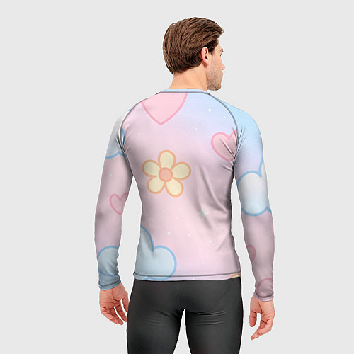 Мужской рашгард Happy vibes ежик с разноцветными шариками / 3D-принт – фото 4