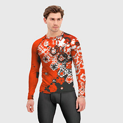Рашгард мужской Красно-черная метаморфоза, цвет: 3D-принт — фото 2