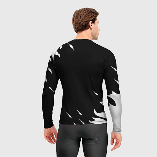 Мужской рашгард Реал Мадрид белый огонь / 3D-принт – фото 4