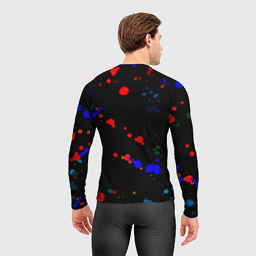 Мужской рашгард Arsenal неоновые брызги красок / 3D-принт – фото 4