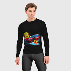 Рашгард мужской Mercedes amg, цвет: 3D-принт — фото 2