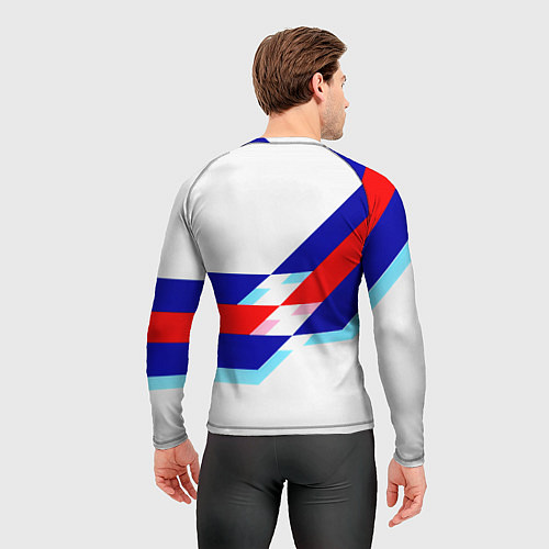 Мужской рашгард Real Madrid текстура полосы / 3D-принт – фото 4