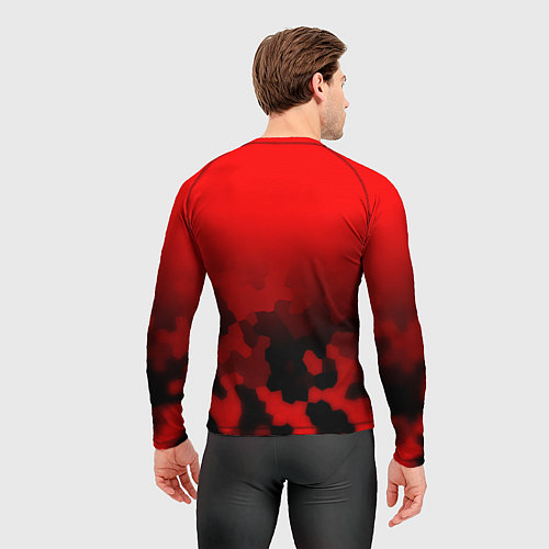 Мужской рашгард Тоттенхэм Хотспур камуфляж красный / 3D-принт – фото 4