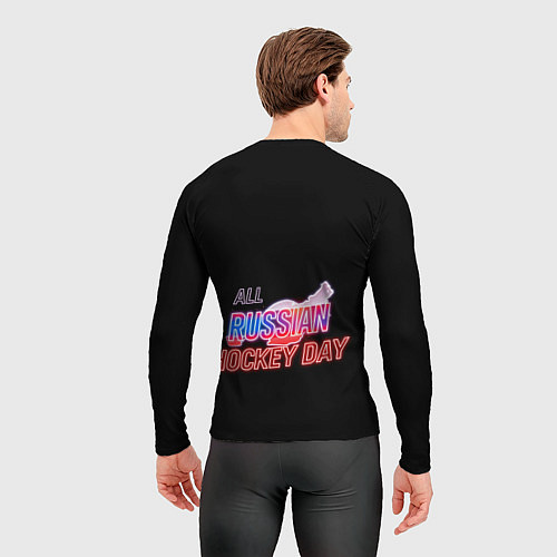 Мужской рашгард Всероссийский день хоккея / 3D-принт – фото 4