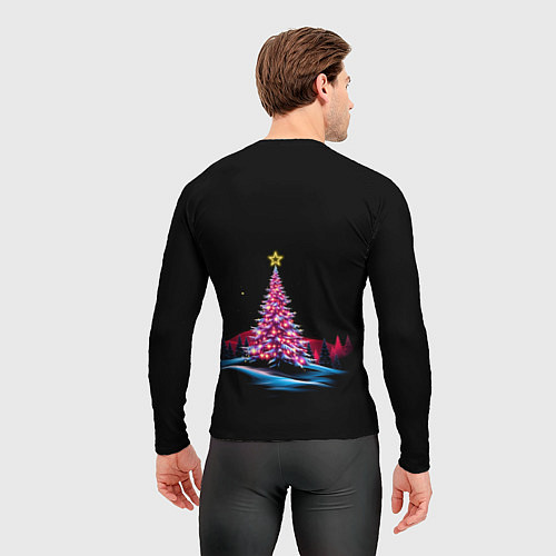 Мужской рашгард New year eve in the forest / 3D-принт – фото 4
