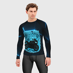 Рашгард мужской Feel the ride неоновый мото, цвет: 3D-принт — фото 2