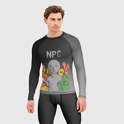 Рашгард мужской Я NPC без эмоций, цвет: 3D-принт — фото 2