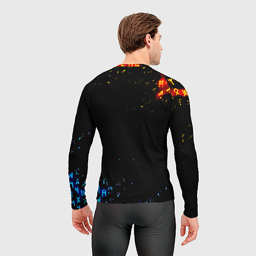 Мужской рашгард AEK огненные символы / 3D-принт – фото 4