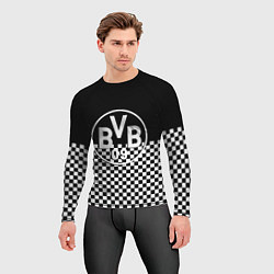 Рашгард мужской Borussia шахматная клетка, цвет: 3D-принт — фото 2