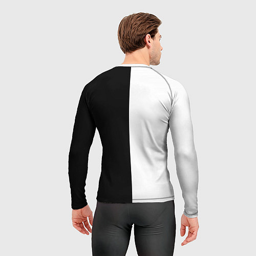 Мужской рашгард Лучше вода у друга черно-белый арт / 3D-принт – фото 4