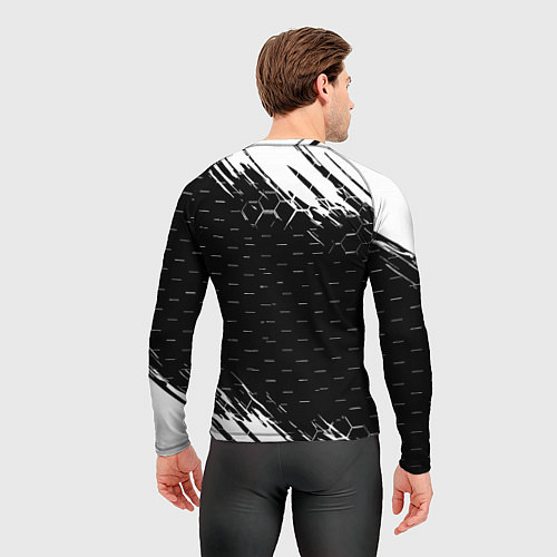 Мужской рашгард Chelsea штрихи красок текстура / 3D-принт – фото 4