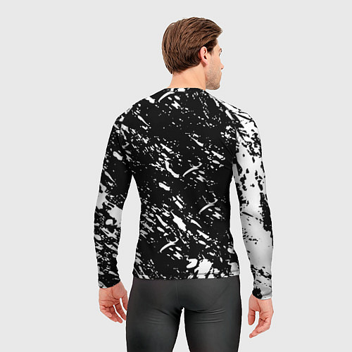 Мужской рашгард Ливерпуль белые штриха красок / 3D-принт – фото 4