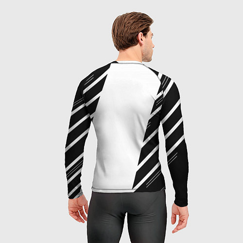 Мужской рашгард Ювентус полосы геометрия / 3D-принт – фото 4