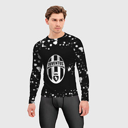 Рашгард мужской Ювентус белые краски всплеск, цвет: 3D-принт — фото 2