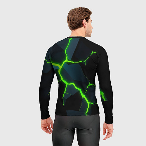 Мужской рашгард Glow green neon / 3D-принт – фото 4