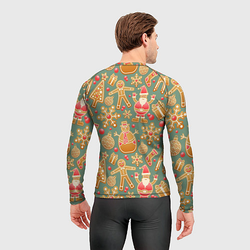 Мужской рашгард Имбирные пряники / 3D-принт – фото 4