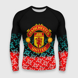 Рашгард мужской Манчестер Юнайтед ниндзя паттерн, цвет: 3D-принт