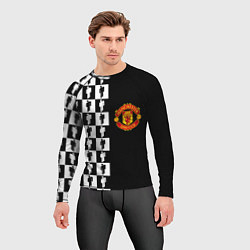 Рашгард мужской Манчестер Юнайтед текстура люди, цвет: 3D-принт — фото 2