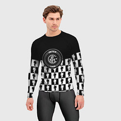 Рашгард мужской Inter люди спорт паттерн, цвет: 3D-принт — фото 2