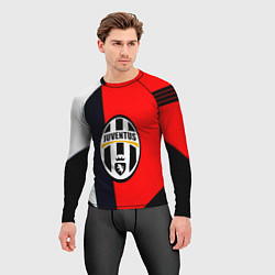 Рашгард мужской Ювентус геометрия полосы спорт, цвет: 3D-принт — фото 2