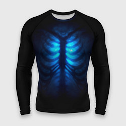Рашгард мужской Душа синяя - позвоночник и рёбра просвечиваются, цвет: 3D-принт
