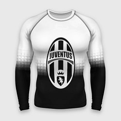 Рашгард мужской Juventus черно белая геометрия, цвет: 3D-принт