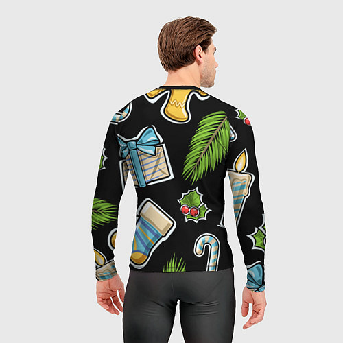Мужской рашгард Christmas soul / 3D-принт – фото 4