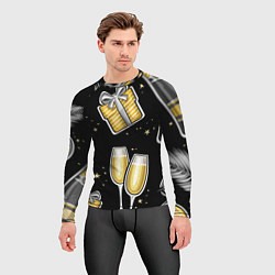 Рашгард мужской Новогодний вайб, цвет: 3D-принт — фото 2