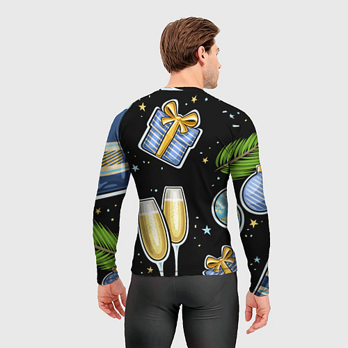 Мужской рашгард Новогодний вайб / 3D-принт – фото 4